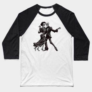 Last Dance With Death Skeletons Baseball T-Shirt